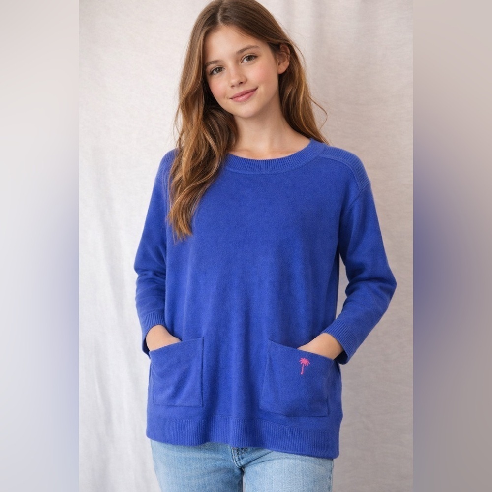 Lily Pulitizer Blue Sweater Girls Xl 12-14